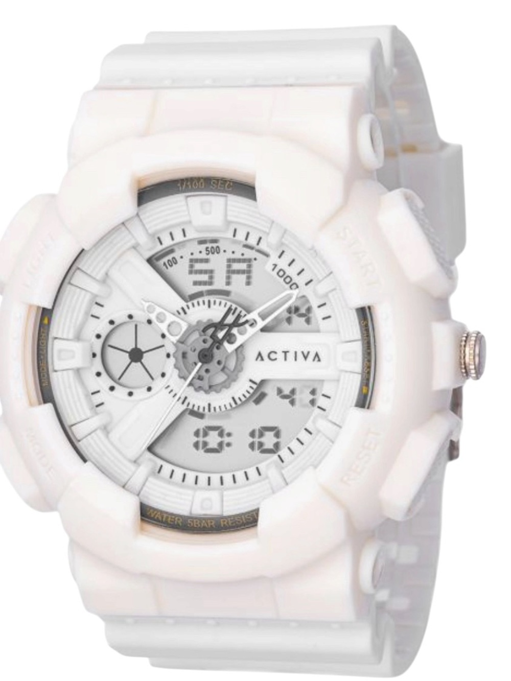 Activa White Sport Digital-Analog Watch, Men’s